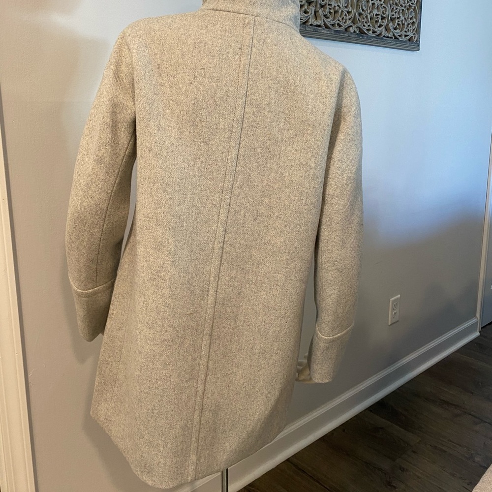 ๐ NEW J. Crew City Winter Wool Jacket Coat Grey Size 4 - Picture 6 of 9